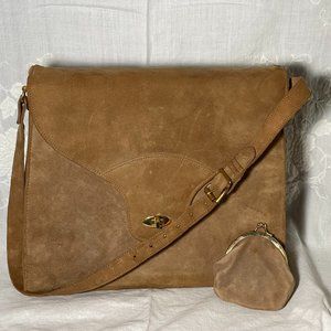 From My Mom's closet, vintage 60's/70's suede frame bag